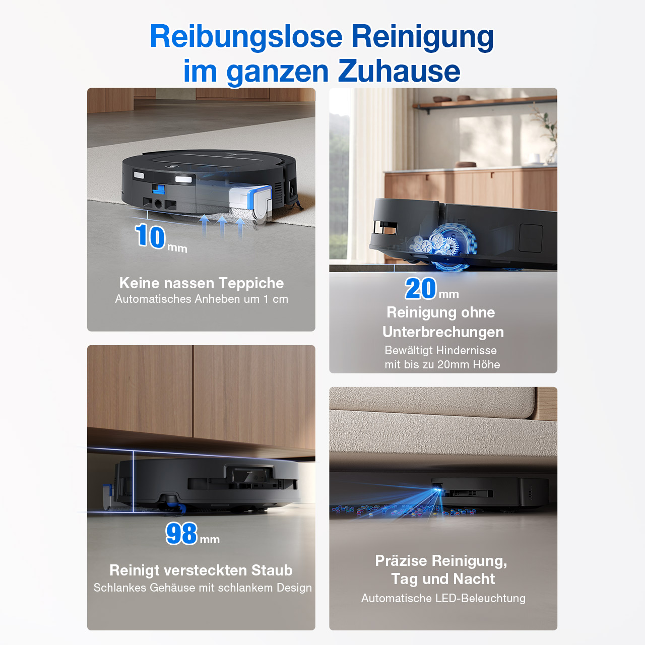 ECOVACS DEEBOT T80 OMNI Black – robot and station working together