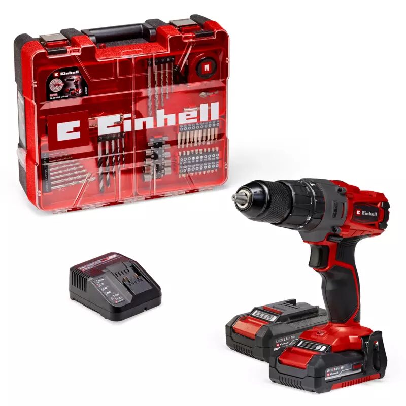 Einhell Akku-Schlagbohrschrauber TE-CD 18/2 Li-i +64 (2x2,0 Ah)