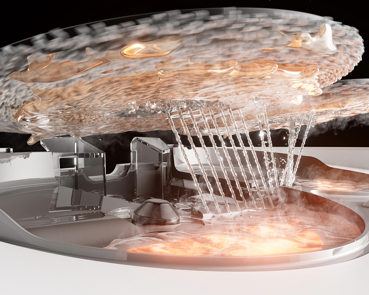 MOVA P70 Pro Ultra – 100 °C PTC heating system of the JetSpray Dryboard inside the station
